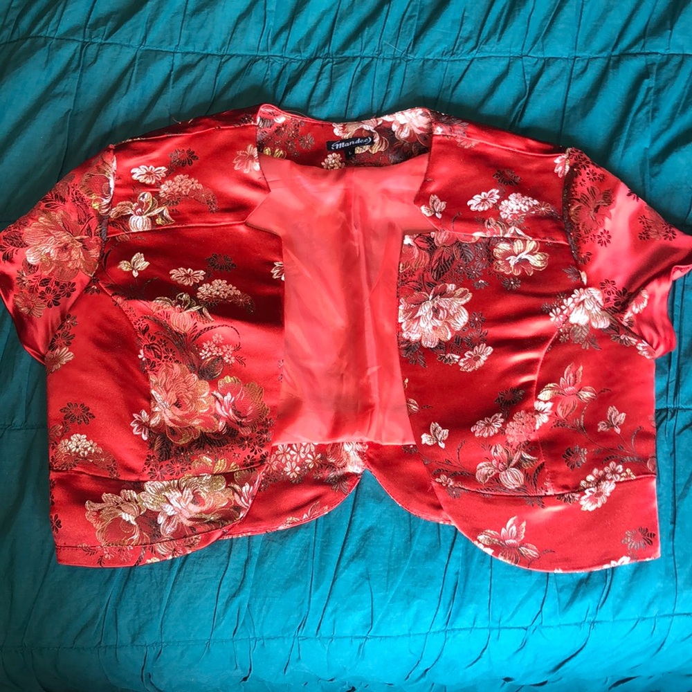 Vintage Mandee Asian Inspired Bolero Size L